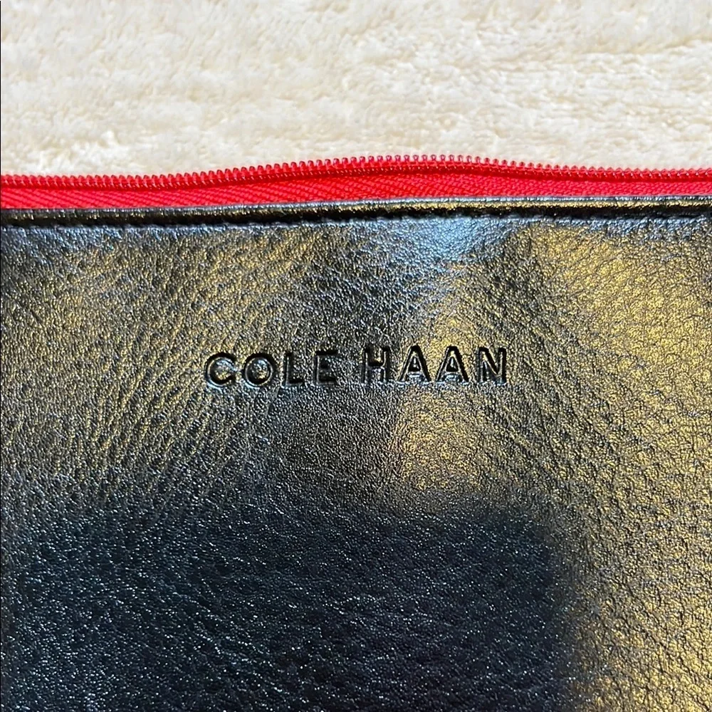 🖤 Cole Haan for American Airlines Black & Red Cosmetic Bag Travel Pouch ✈️